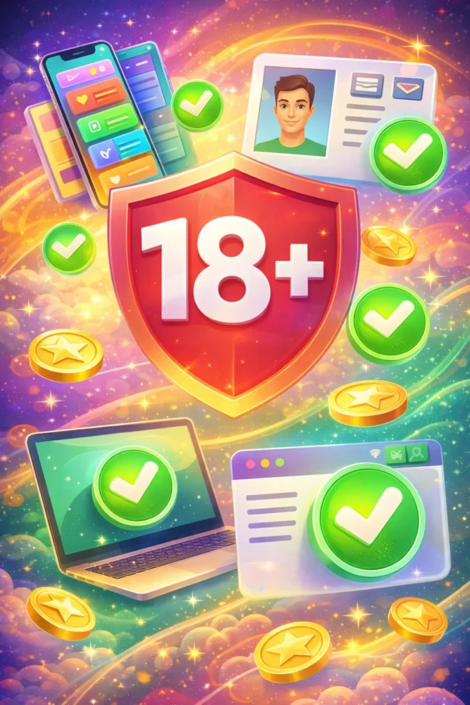 Minimum age for playing on JB.COM is 18